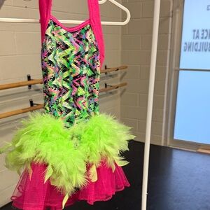 Vibrant Pink and Green Kids Costume